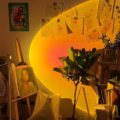 Mood-Enhancing LED Halo Projector Floor Lamp