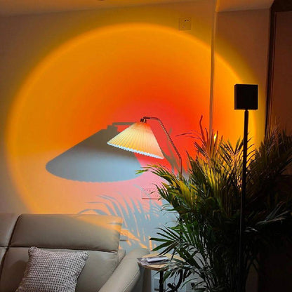 Mood-Enhancing LED Halo Projector Floor Lamp