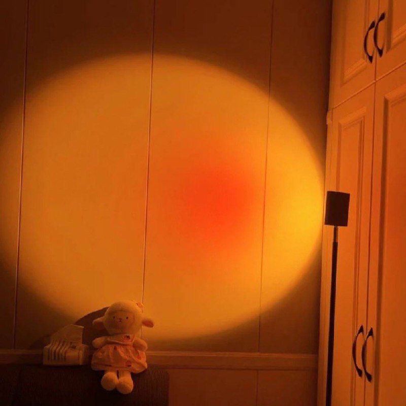 Mood-Enhancing LED Halo Projector Floor Lamp