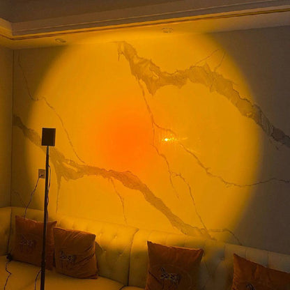Mood-Enhancing LED Halo Projector Floor Lamp