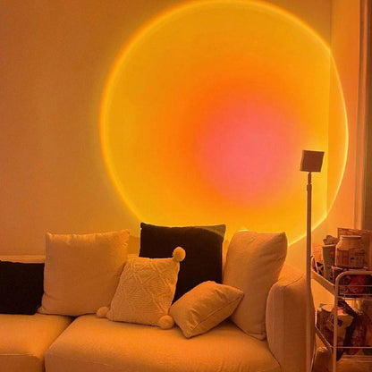 Mood-Enhancing LED Halo Projector Floor Lamp