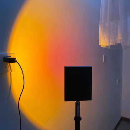 Mood-Enhancing LED Halo Projector Floor Lamp