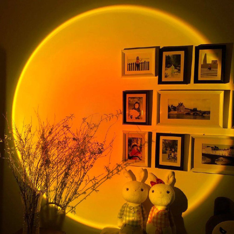 Mood-Enhancing LED Halo Projector Floor Lamp