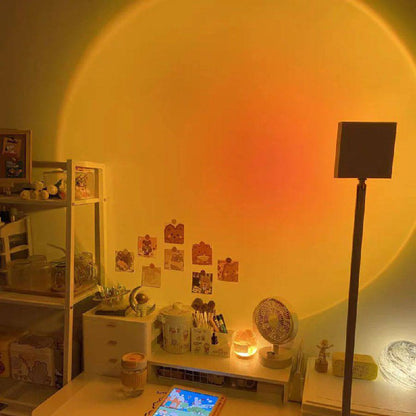 Mood-Enhancing LED Halo Projector Floor Lamp