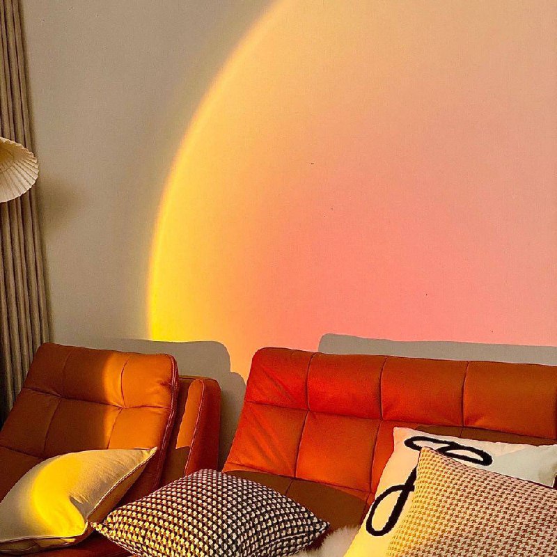 Mood-Enhancing LED Halo Projector Floor Lamp
