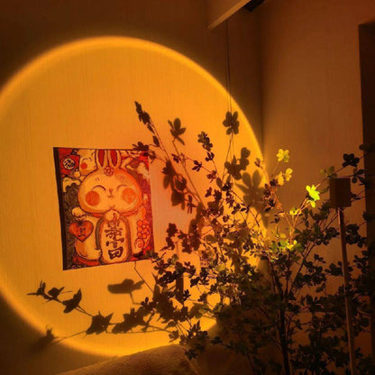 Mood-Enhancing LED Halo Projector Floor Lamp