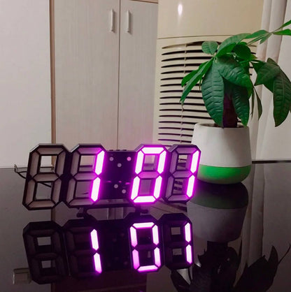 Stylish 3D Digital Clock with Adjustable Glow