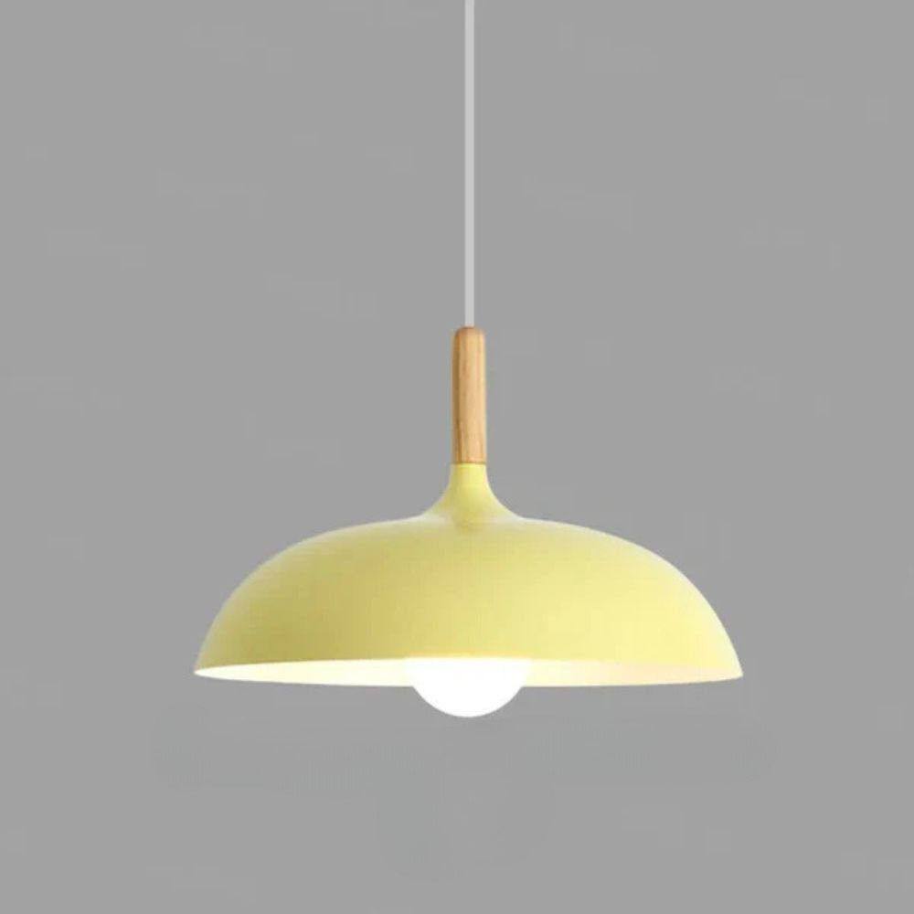 Scandi Glow Oak Pendant Light with Energy-Saving LED