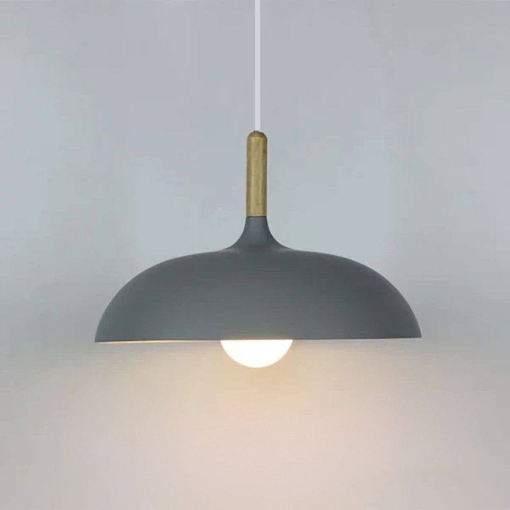 Scandi Glow Oak Pendant Light with Energy-Saving LED