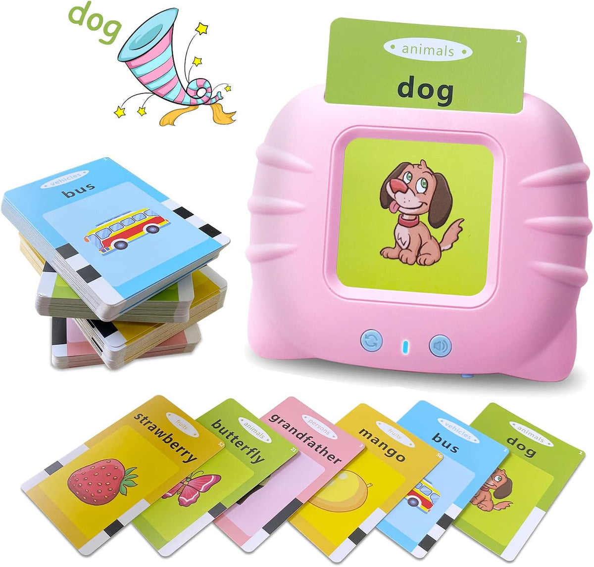 Interactive Vocabulary Builder Speaker with 224 Audio Cards