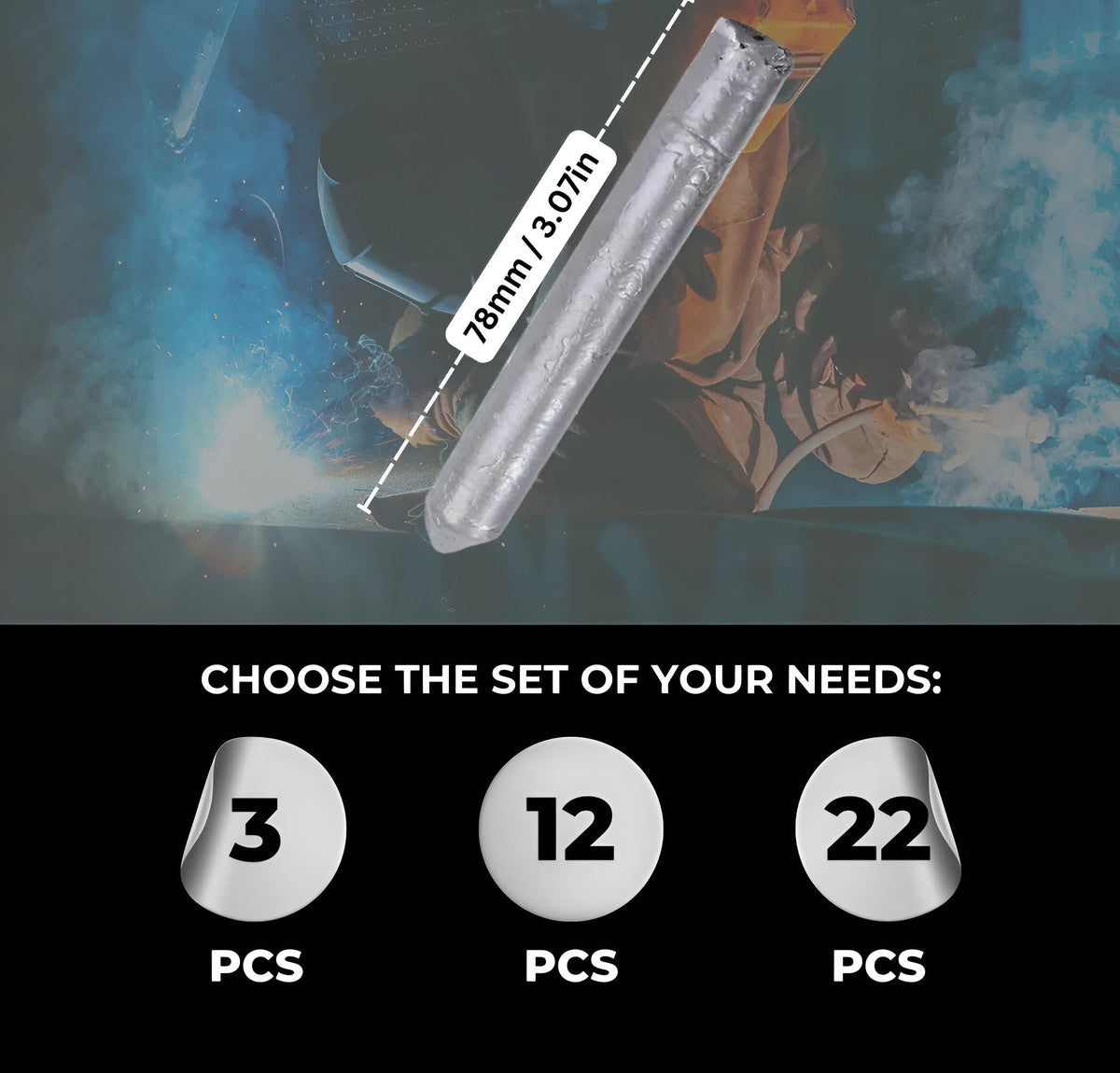 Versatile Low-Heat Metal Repair Rods – Compact Repair Kit