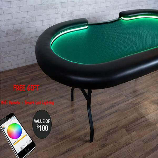 Illumina Pro Folding Poker Table with Custom Graphics