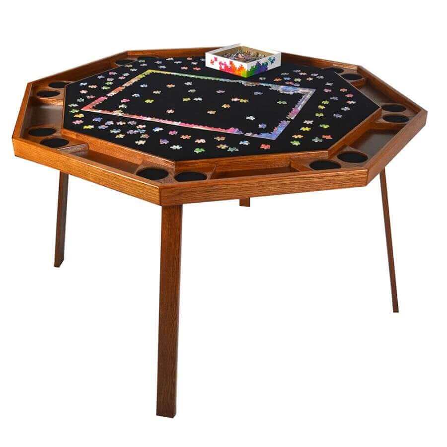 Premium Oak Folding Poker Table for Ultimate Game Nights