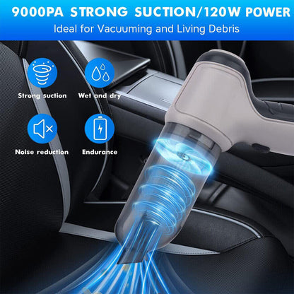 Portable Wireless Vacuum with Powerful Suction and Attachment Tool