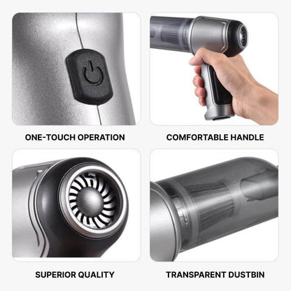 Portable Wireless Vacuum with Powerful Suction and Attachment Tool