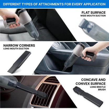 Portable Wireless Vacuum with Powerful Suction and Attachment Tool