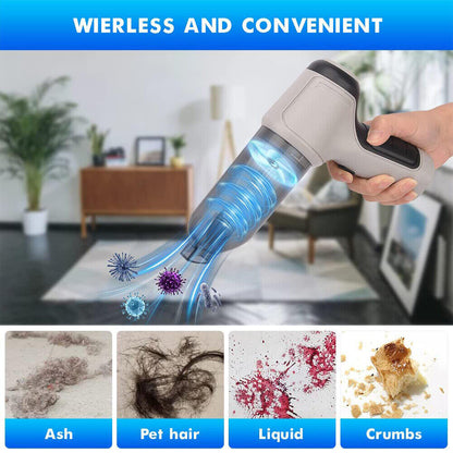 Portable Wireless Vacuum with Powerful Suction and Attachment Tool