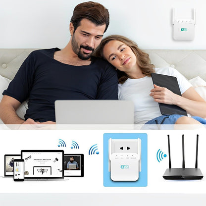 Home Signal Booster with Long-Range Antenna and Multi-User Capability