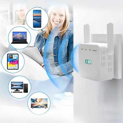 Multi-Device Support WiFi Range Extender with Wall Penetrating Antenna