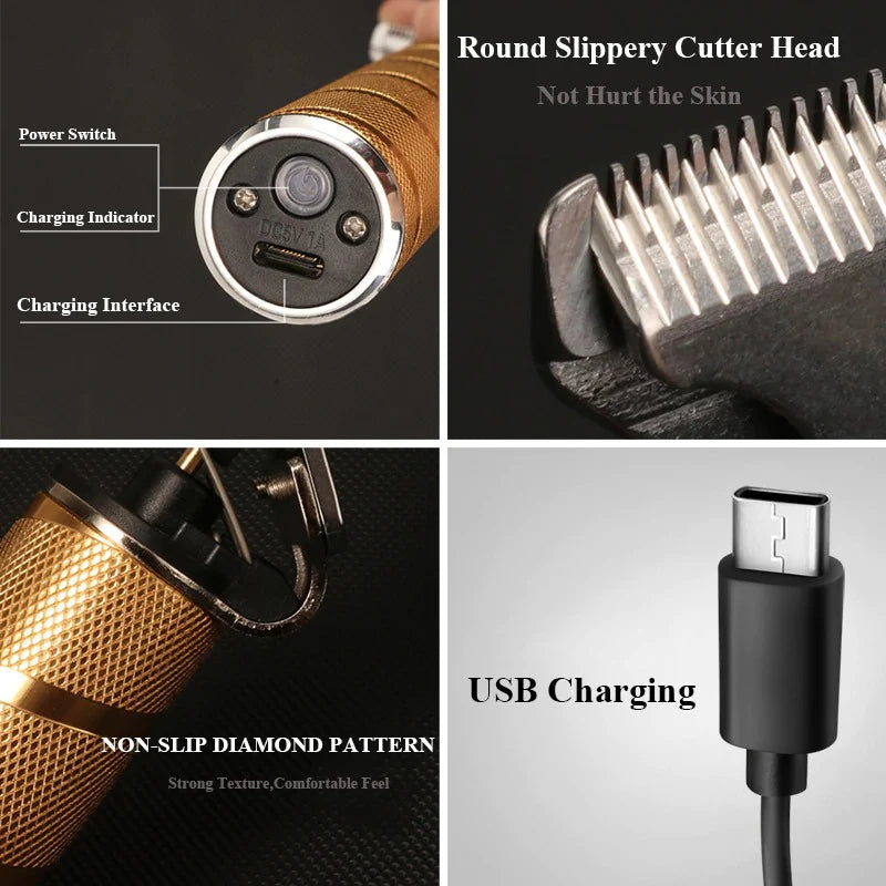 Cordless Precision Hair Cutting Kit for Men - Gold Finish