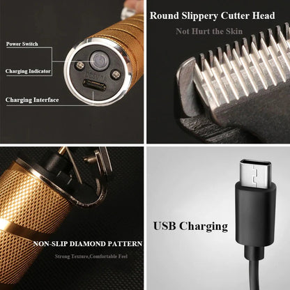 Cordless Precision Hair Cutting Kit for Men - Gold Finish