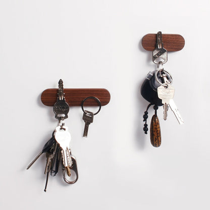 Sleek Wooden Key Organizer with Strong Magnetic Grip
