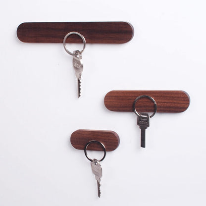 Sleek Wooden Key Organizer with Strong Magnetic Grip