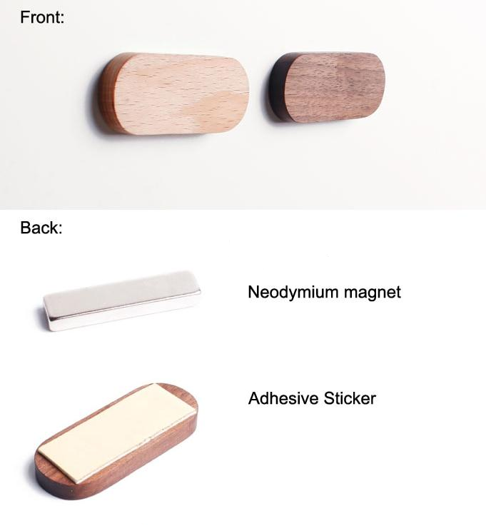 Sleek Wooden Key Organizer with Strong Magnetic Grip