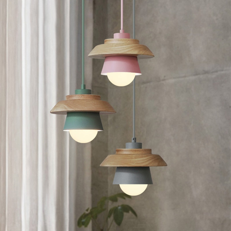 Natural Wood Hanging Light for Modern Interiors