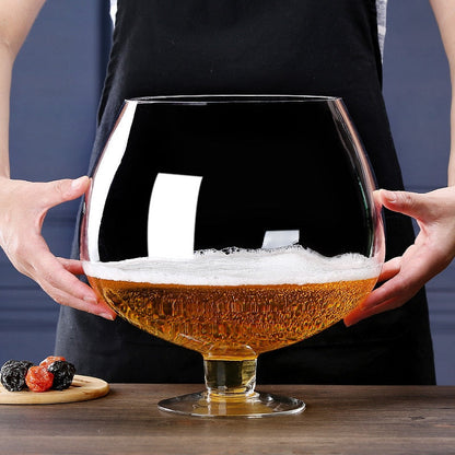 Extra-Large Entertainment Glass with Fun Design and Easy Pour