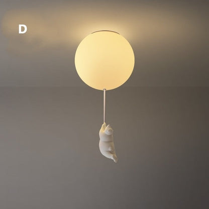 Cheerful Bear Balloon Ceiling Fixture for Children's Spaces