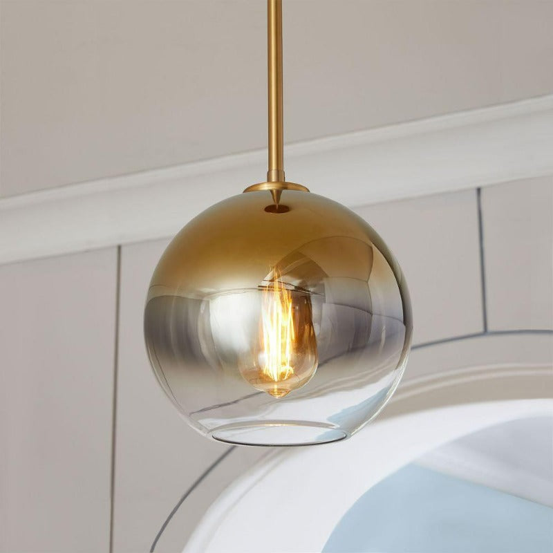 Sleek Sphere Hanging Light with Luxurious Brass Finish