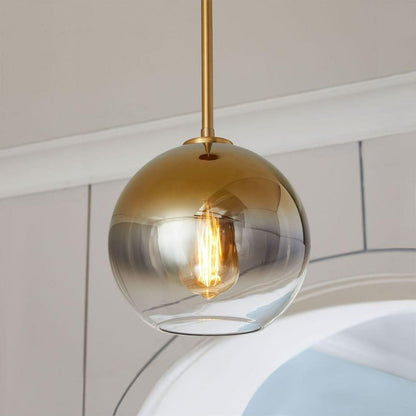 Sleek Sphere Hanging Light with Luxurious Brass Finish