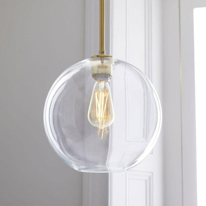 Sleek Sphere Hanging Light with Luxurious Brass Finish