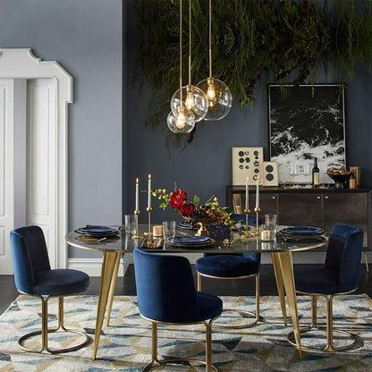 Sleek Sphere Hanging Light with Luxurious Brass Finish