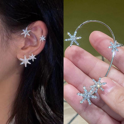 Elegant Clip-On Earrings with Adjustable Fit and Dazzling Accents