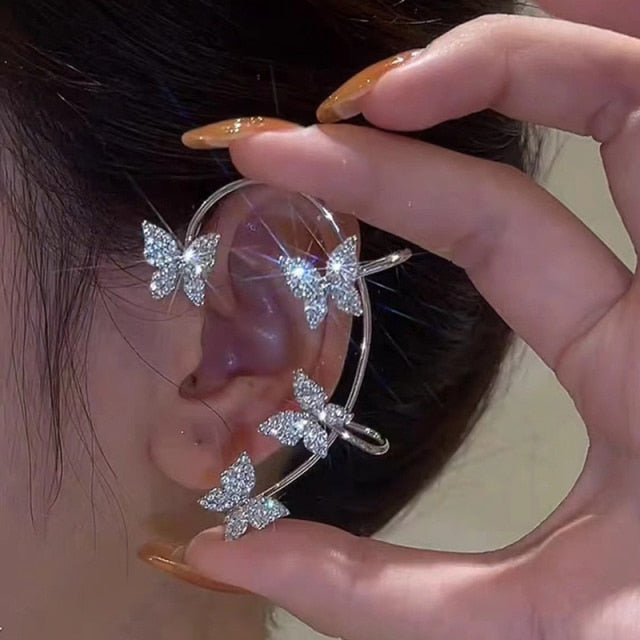 Elegant Clip-On Earrings with Adjustable Fit and Dazzling Accents