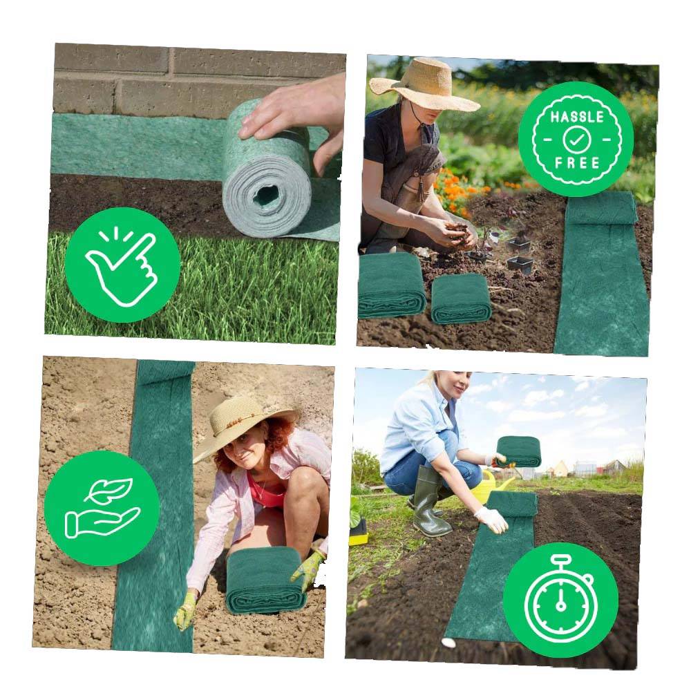 Biodegradable Seed Mat with Embedded Grass Seeds and Micro Fertilizer
