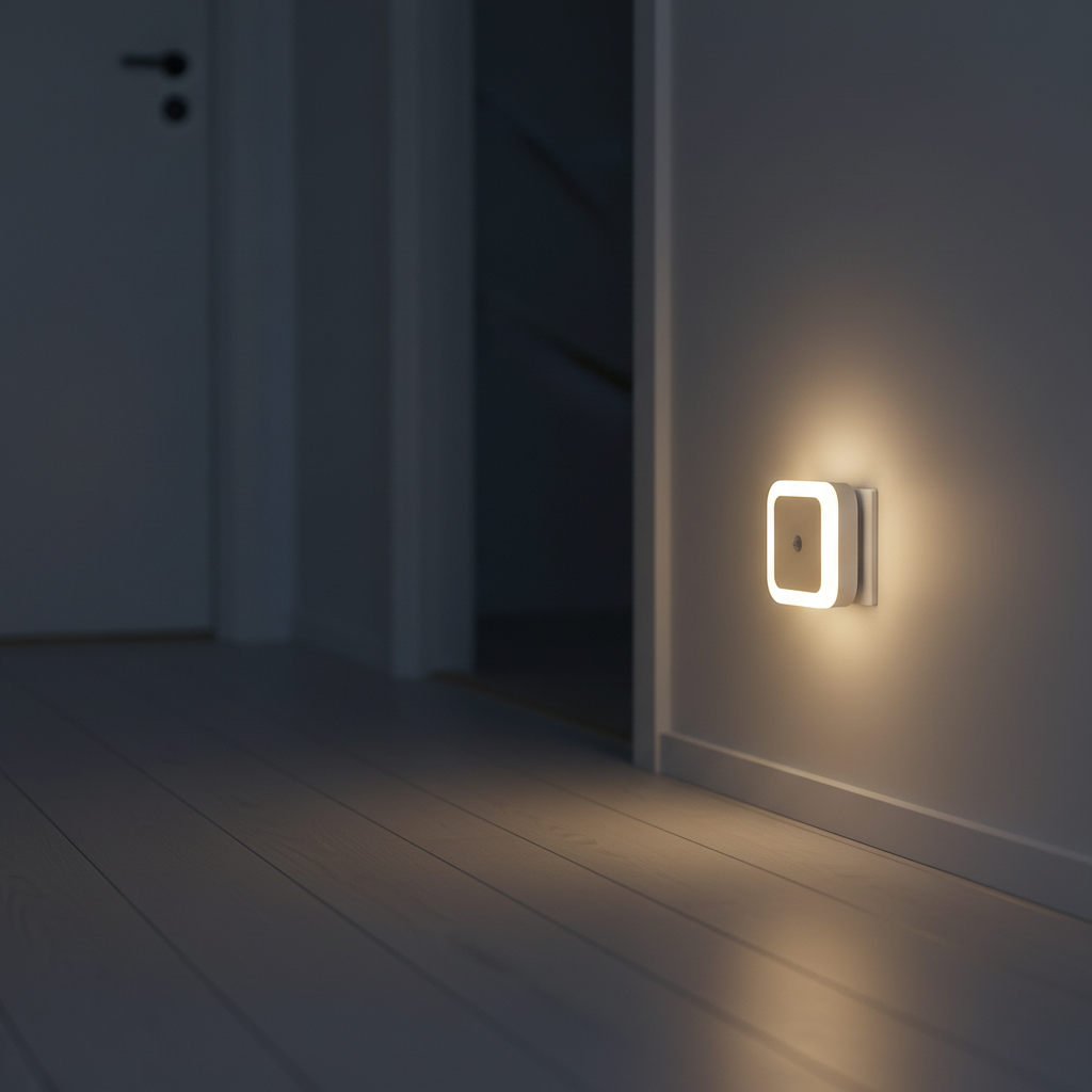 LED Night Light with Motion Detection – Space-Saving Design