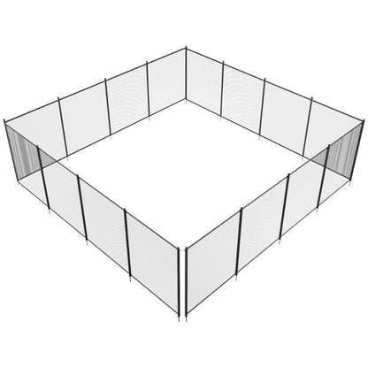 Versatile Pool Barrier with Corrosion-Resistant Supports and Durable Mesh
