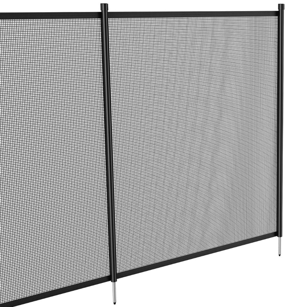 Versatile Pool Barrier with Corrosion-Resistant Supports and Durable Mesh