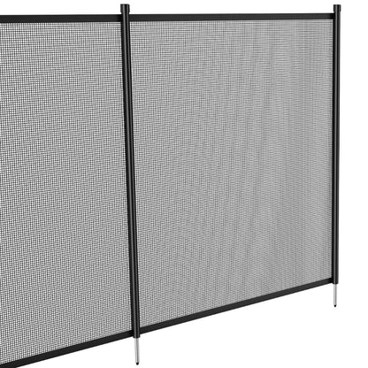 Versatile Pool Barrier with Corrosion-Resistant Supports and Durable Mesh