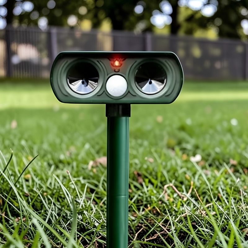 Solar-Powered Ultrasonic Deer Deterrent with Motion Activation and Waterproof Feature