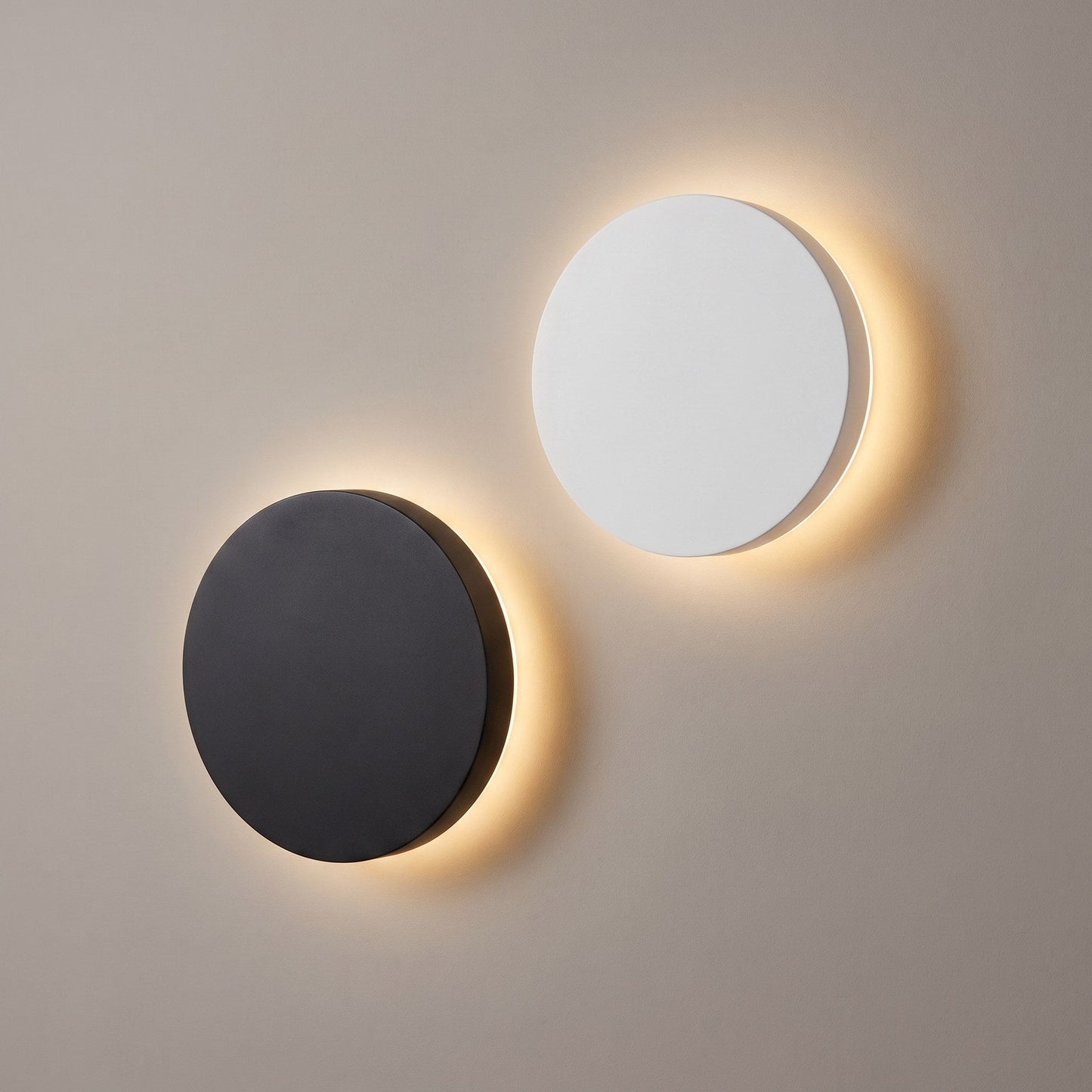 Minimalist Backlit Round LED Wall Fixture