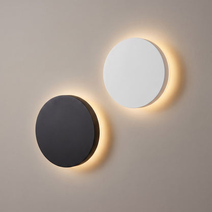 Minimalist Backlit Round LED Wall Fixture