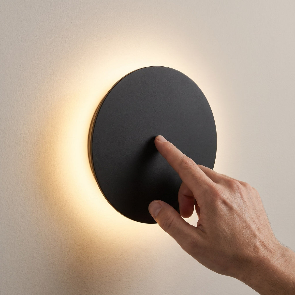 Minimalist Backlit Round LED Wall Fixture