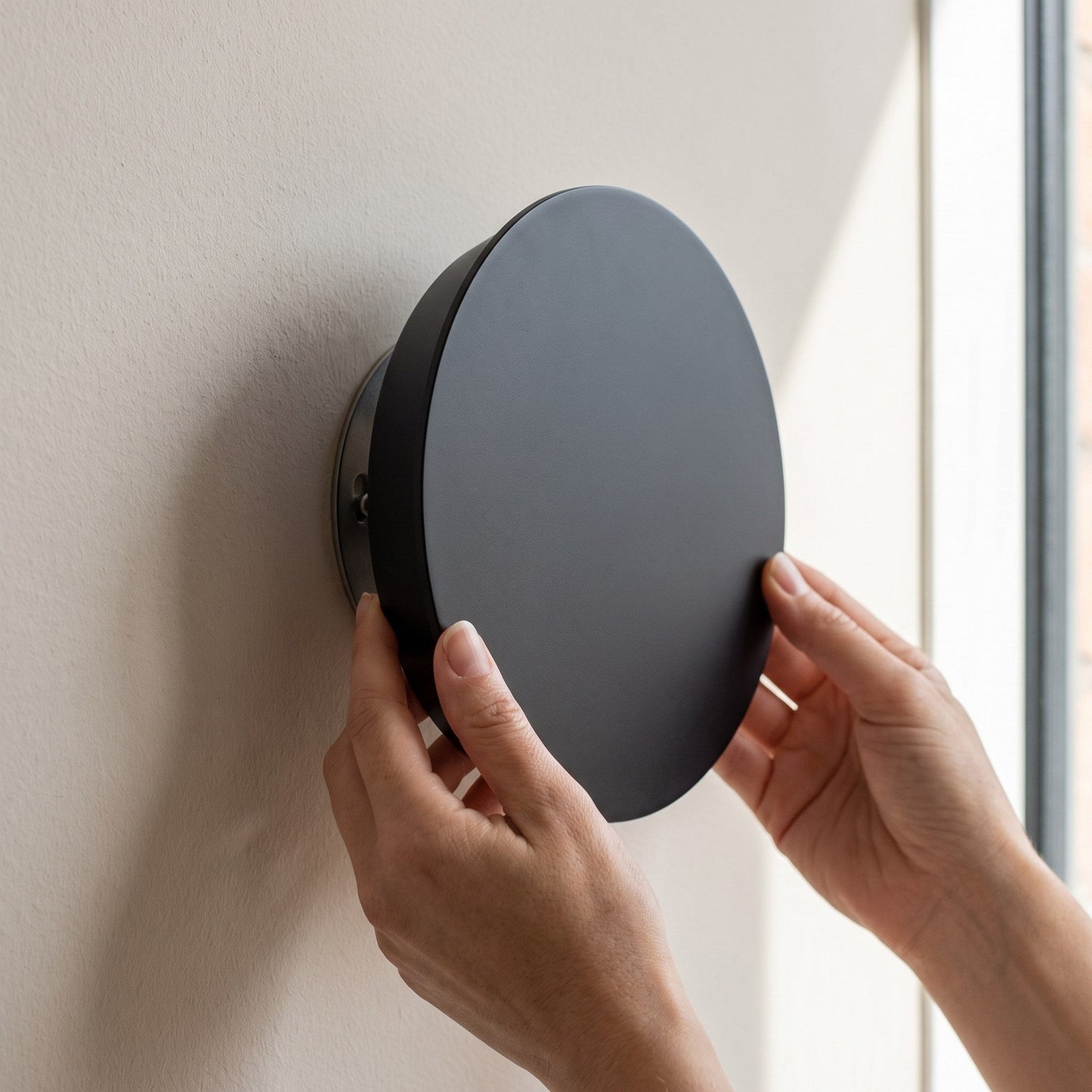 Minimalist Backlit Round LED Wall Fixture