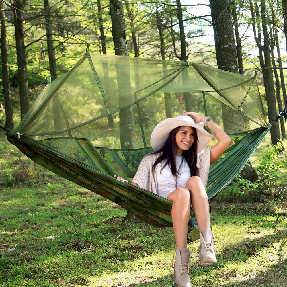 Camping Hammock for Two with Integrated Tent