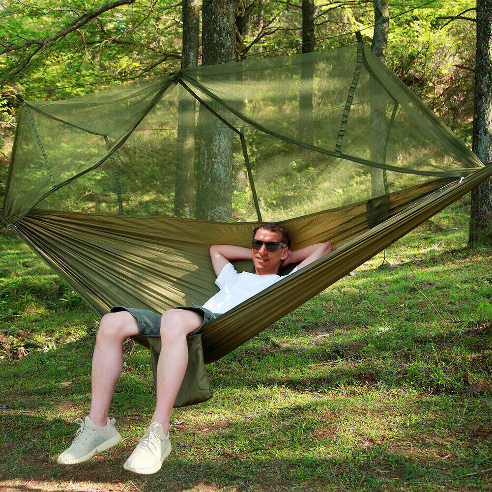 Camping Hammock for Two with Integrated Tent