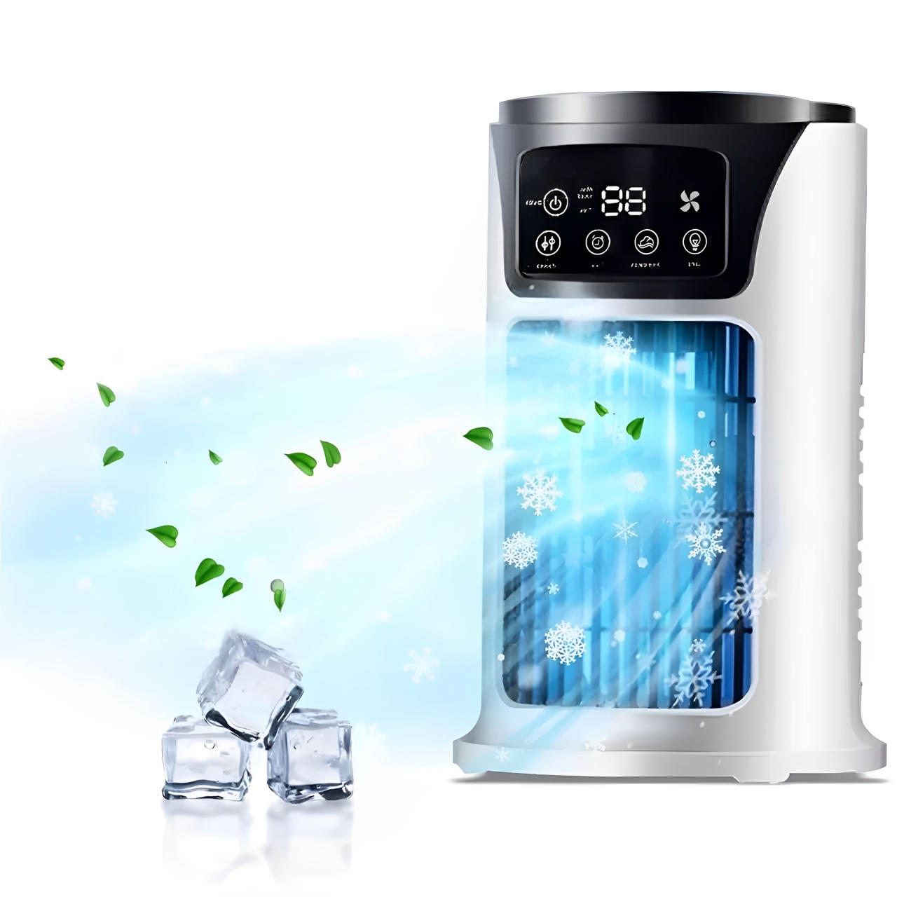 Compact Cooling Unit with Oscillating Feature and Cotton Filter
